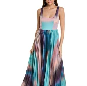 NWOT - Hutch Multicolor Pleated Maxi Dress
